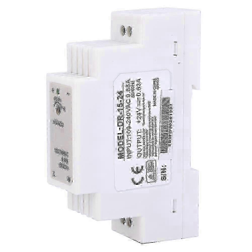 DR-15-24 DIN Rail Single Output Switching Power Supply 15W 24V 0.63A f26 2025