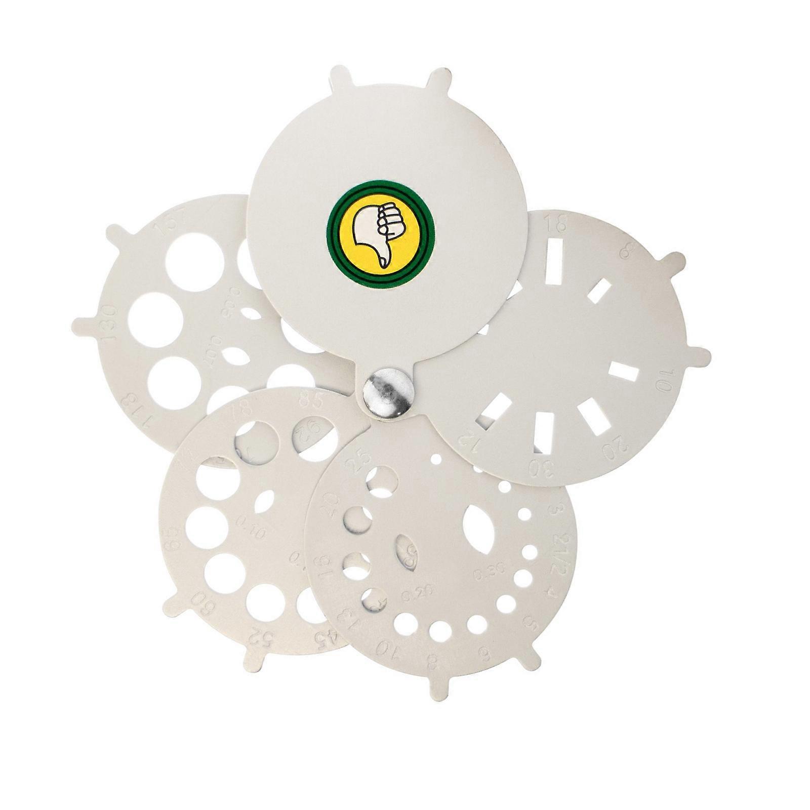 Multipurpose Sturdy Stainless Steel Fan Gauge for Measuring Carats Weight of Various Gemstones Cutting Daily Use Multicolor