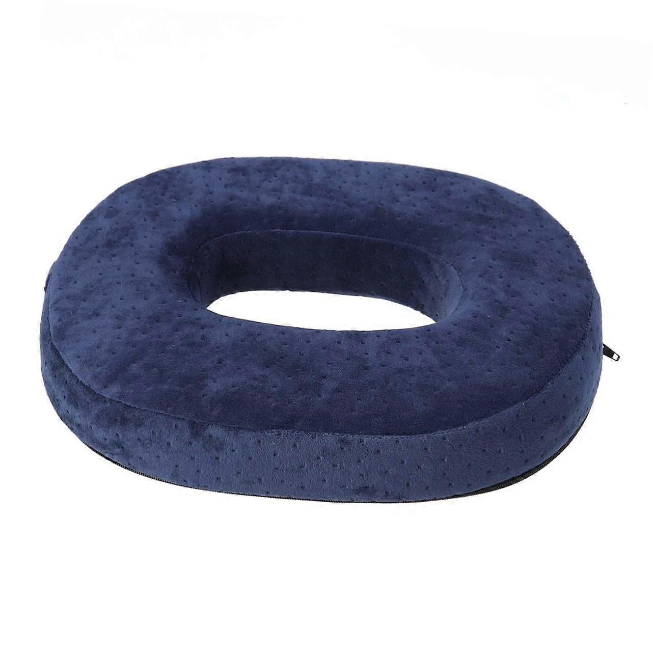 Memory Foam Seat Cushion OShaped For Home Office SlowRecovery With Zippered Removable Cover