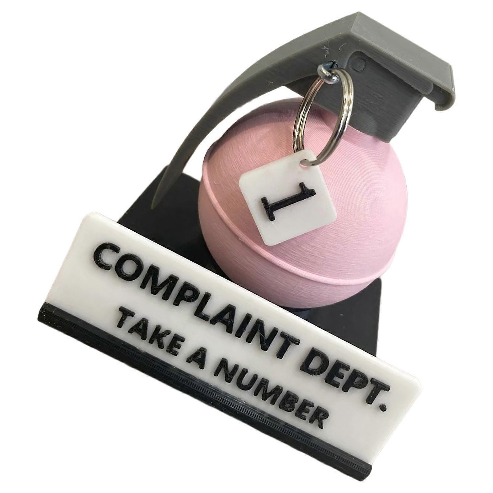 Hand Grenades Model Toy Decoration Complaint Department Table Sign For Adding Humor To Desk Counter Or Shelf Display  Pink