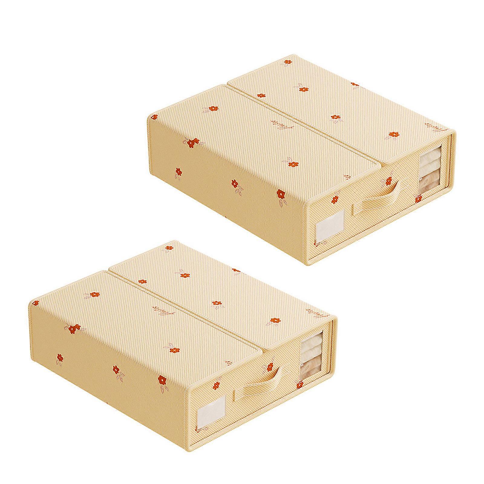 Additional Capacity Fabric Drawer Planner Pliable Plan Clear Front Panel For Cyclical Bedding Storage Multicolor