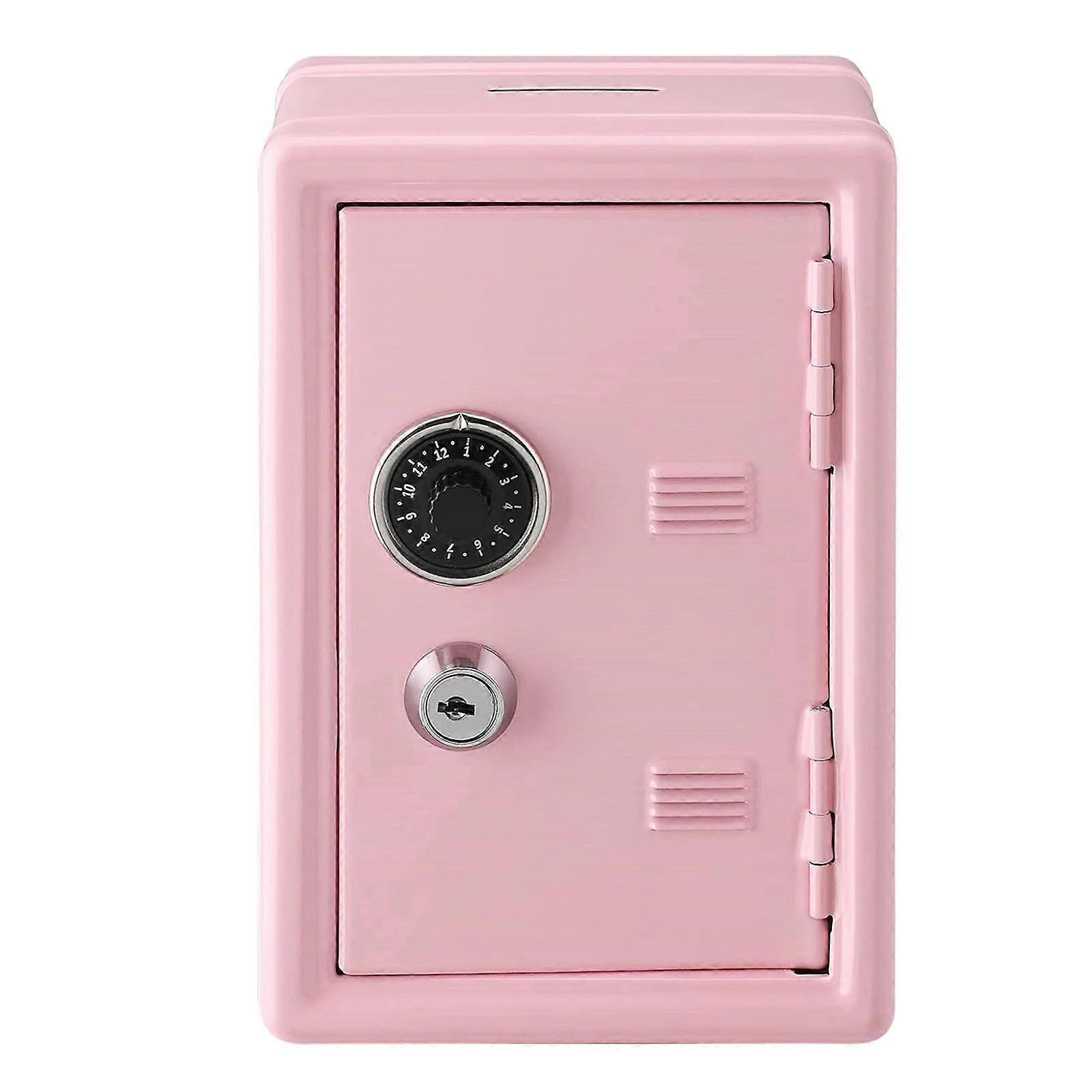 Firm Steel Piggybank in Rose with Smoothed Face and Easy Code Access Multicolor