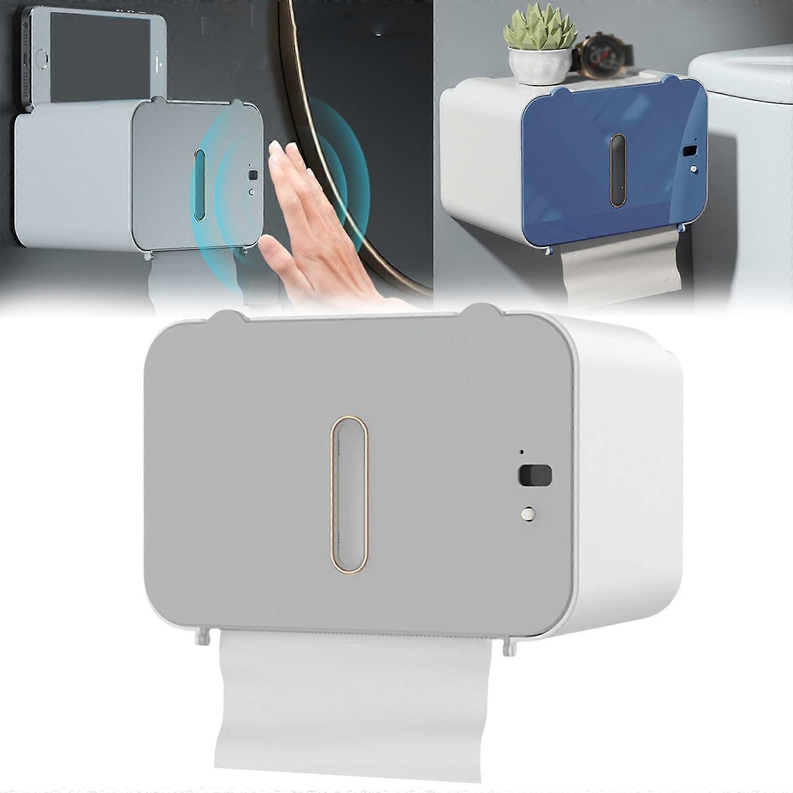 Automatic Toilet Paper Dispenser Smart Touchless Electronic Sensor Wall Mounted Gray  Upgraded 1 Pack