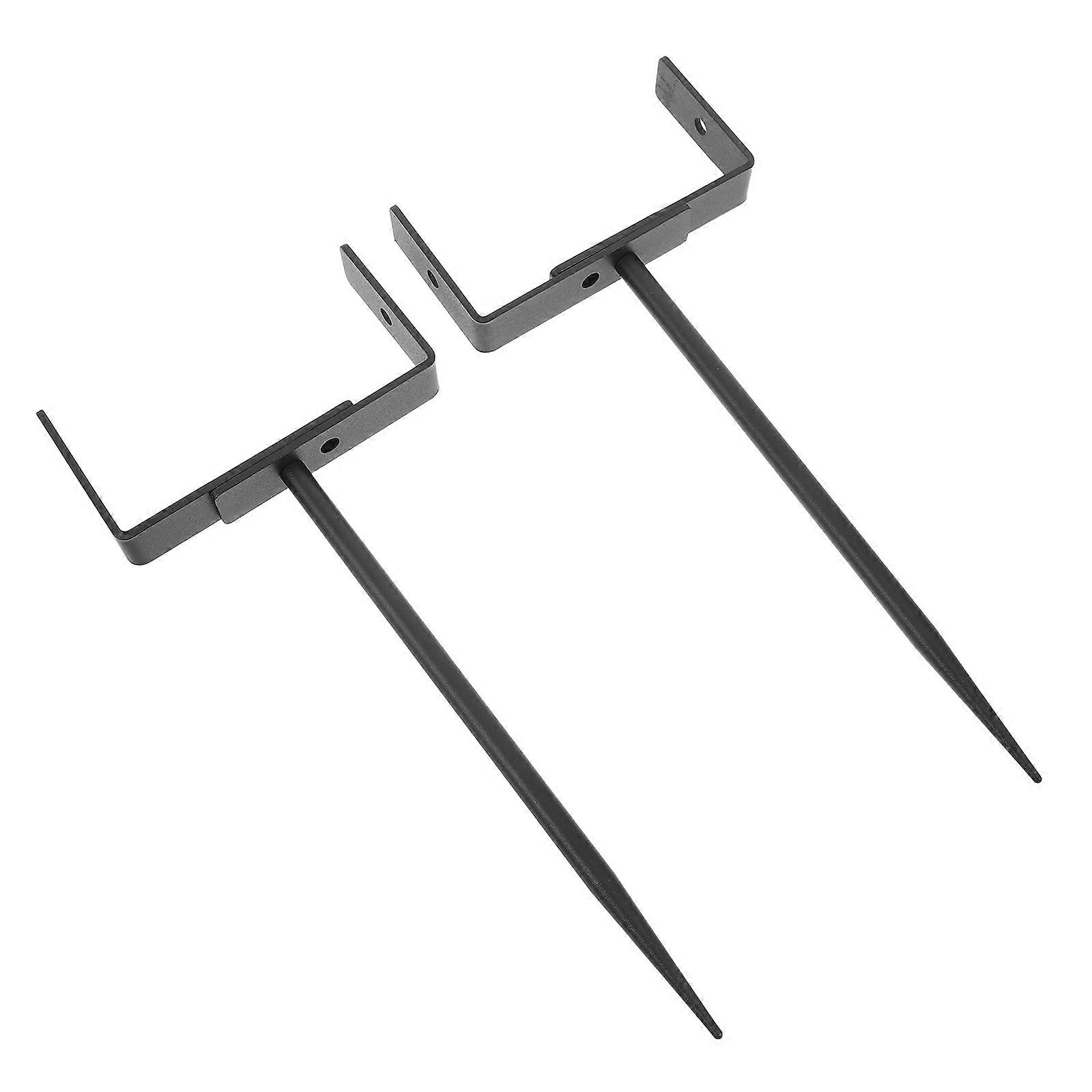 Durable Black Gutter Downspout Extension Bracket for Pipe Support 2Pcs