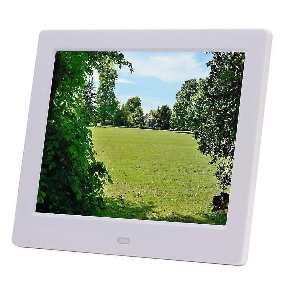 Digital Photo Frame 8Inch WiFi Cloud Picture Display with Remote for Family Photos and Videos White