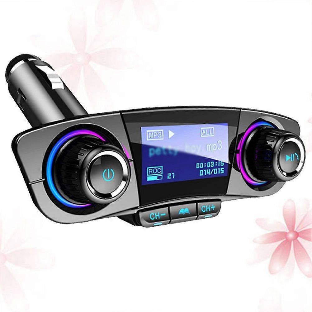 多機能LEDディスプレイ車両MP3プレーヤーデュアルUSB充電多機能ハンズフリープレーヤー(ブラック)