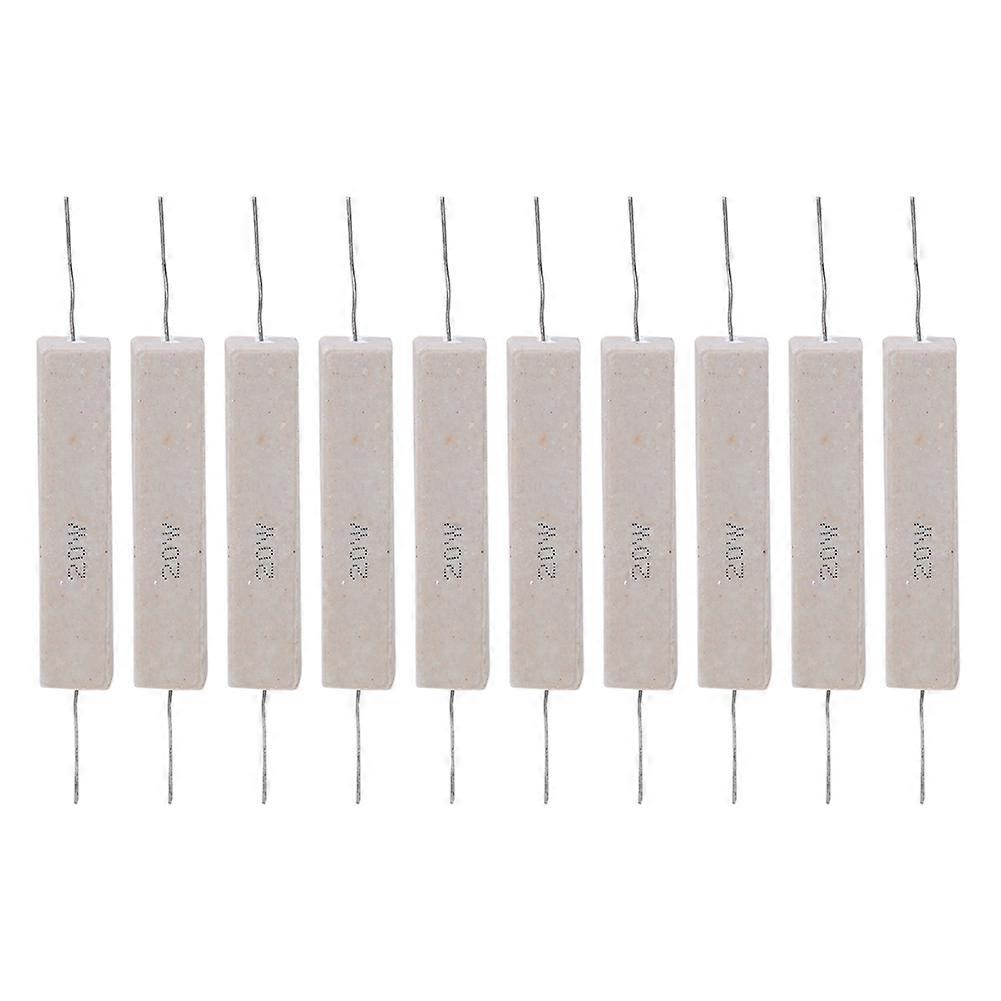 10Pcs Cement Resistor Power Resistance ±5% High Accuracy for Printed Circuit Board 20W(2.2R)