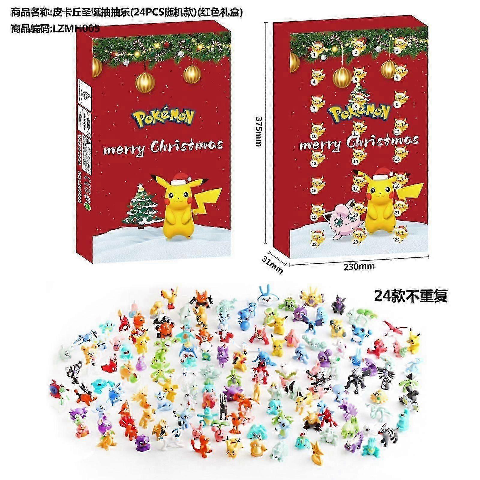 24pcs blind box Christmas advent calendar gift box Minecraft building block toys countdown small ornaments