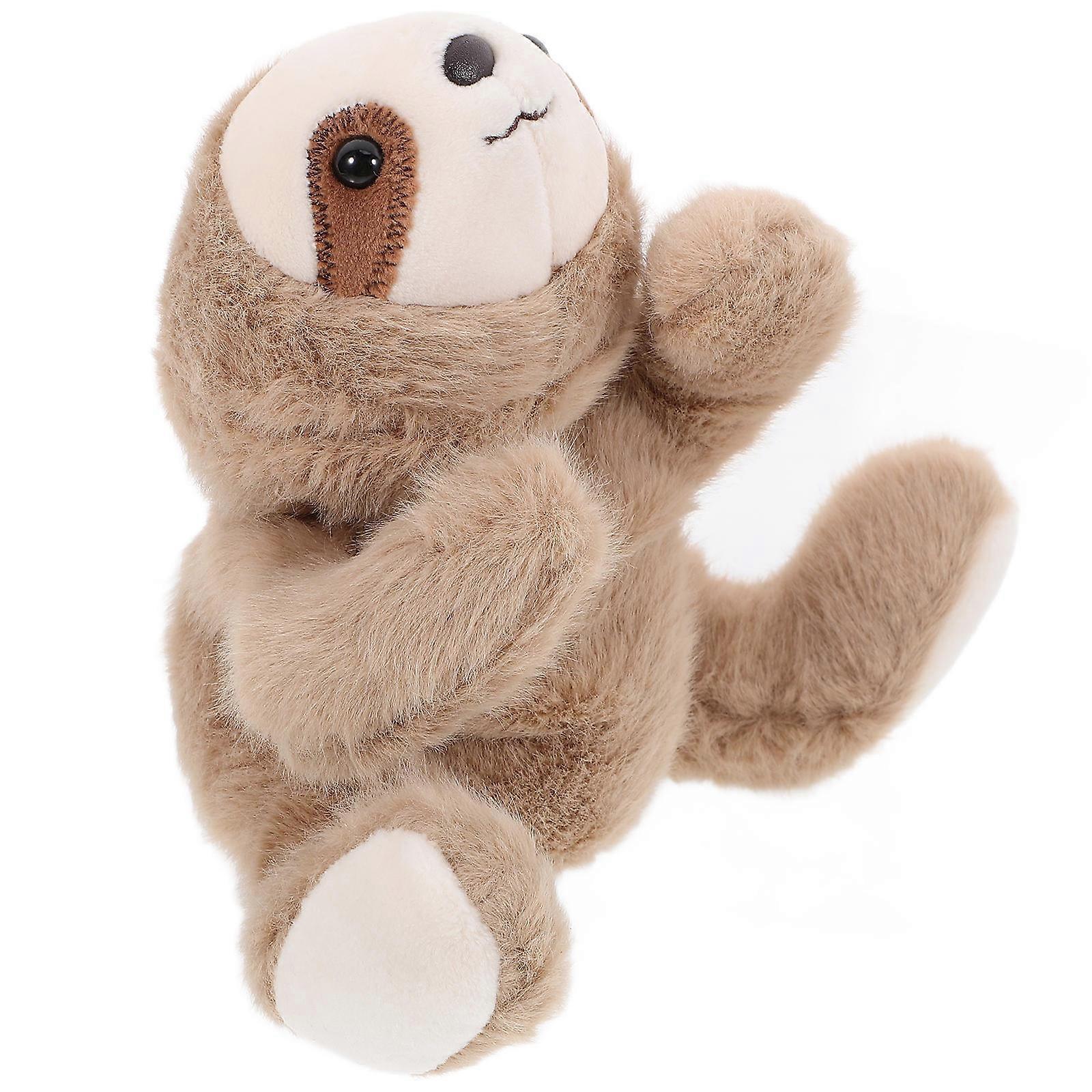 Plush Sloth Stuffed Animal for Decoration Soft Light Brown Doll