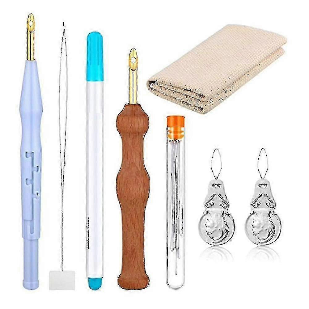 Embroidery Tufting Set with Adjustable Needles for Craft Projects