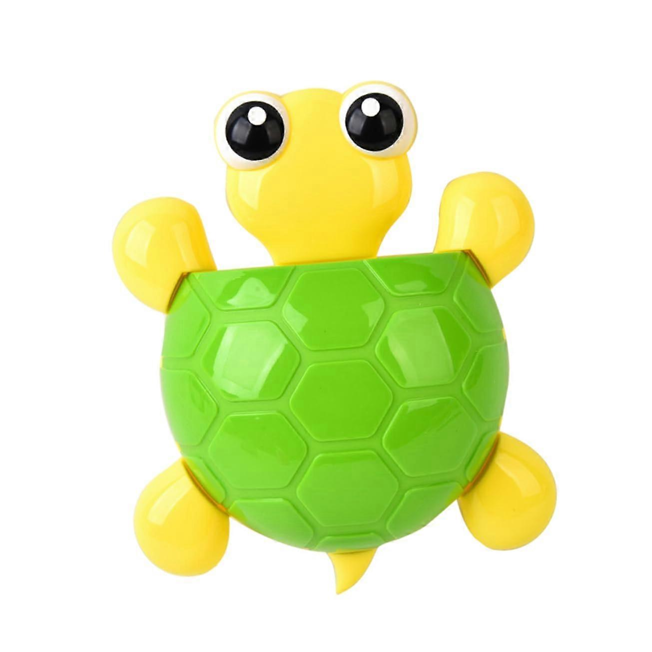 2 Pack Turtle Toothbrush Holders with Suction Cups for Bathroom Wall and Sink Storage Green