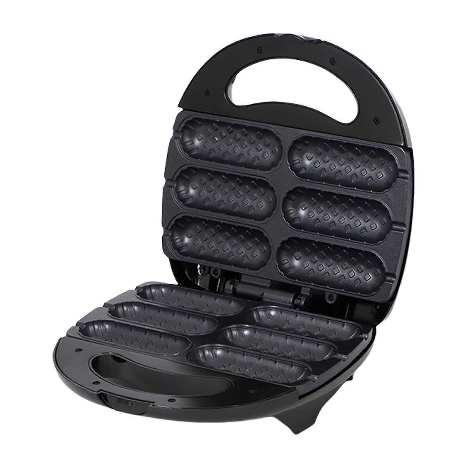 Multifunctional Hot Dog Maker with Nonstick Coating Nonstick Snack Making Machine Suitable for Sausage Rolls Waffles Multicolor