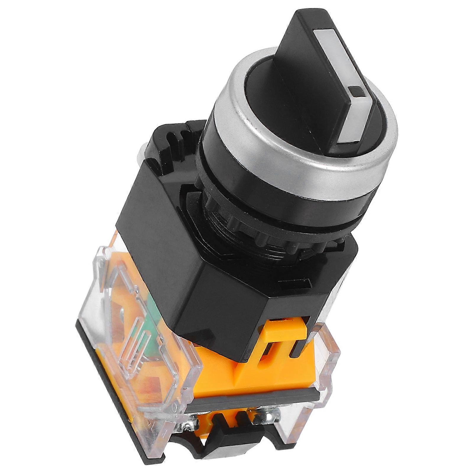 Rotary Selector Switch Self Locking for Electrical Equipment Abs Alloy Multi Color for Power Management 1Pack