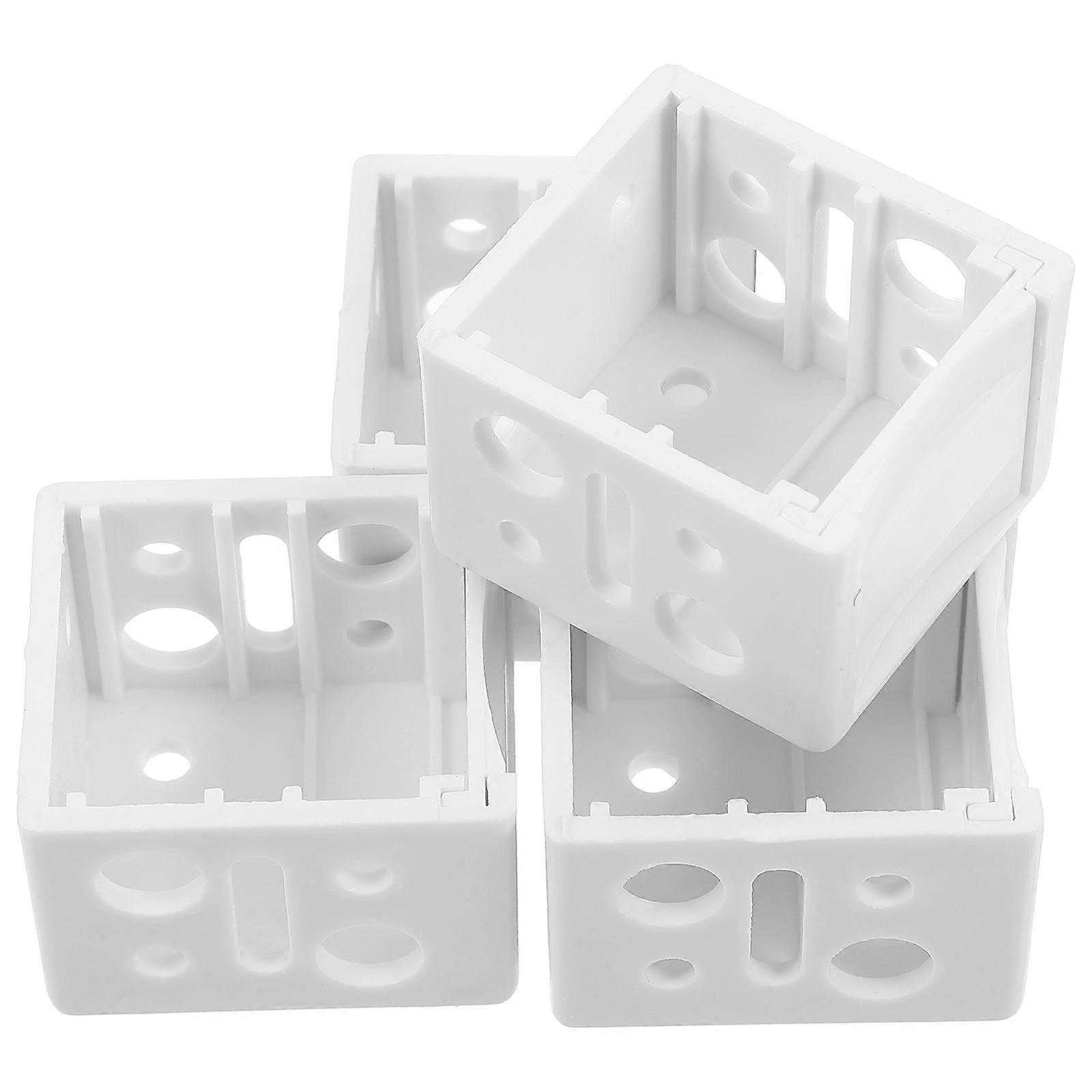 4Pcs White Vertical Blind Brackets Designed for Smooth Operation ABS