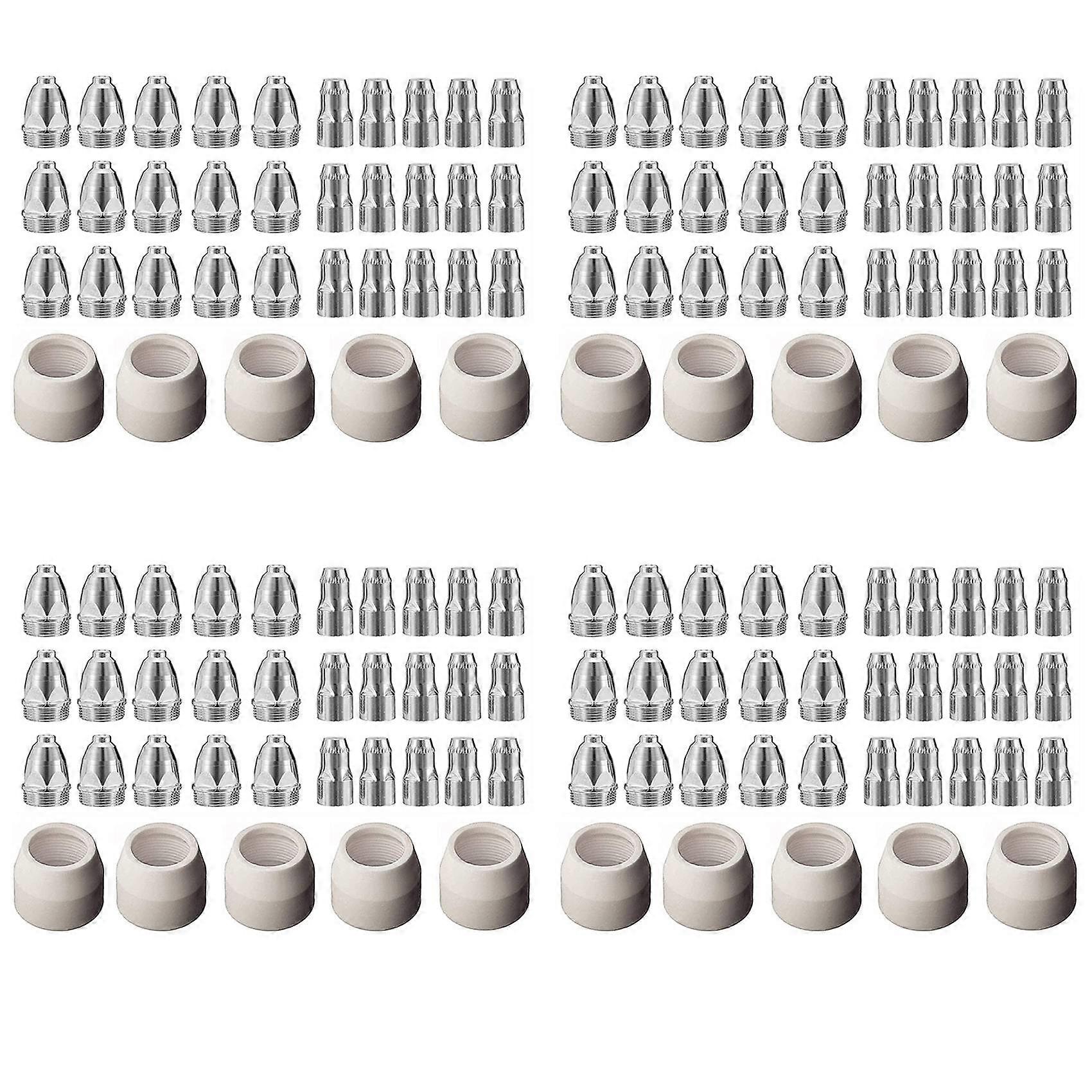 P80 Plasma Electrode Tip Nozzle 1.5 100Amp Plasma Cutting Torch Consumables Accessory 140Pcs