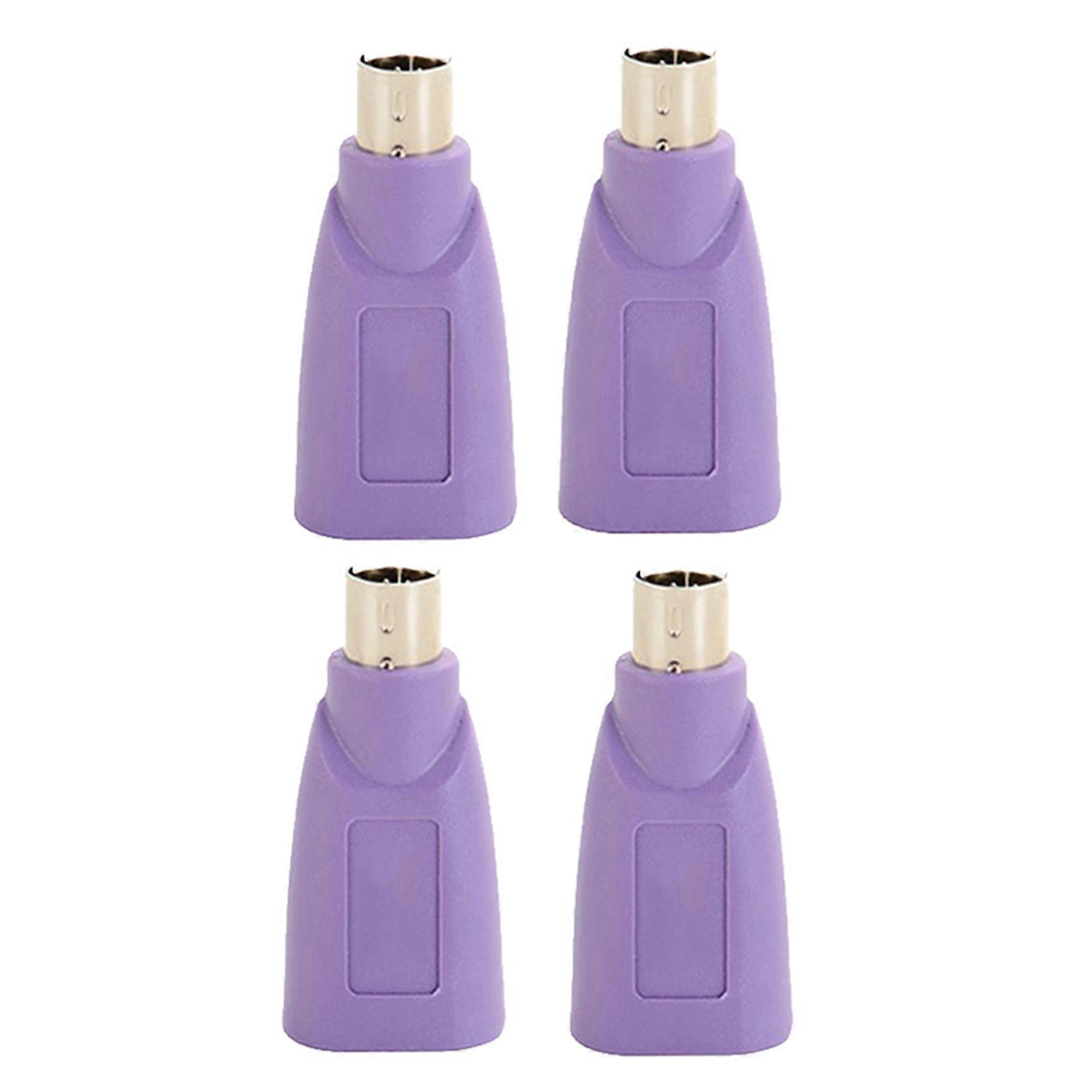 4X PS2 to USB Connector, Computer Mouse and Keyboard Mini Adapter, Mouse and Keyboard Converter