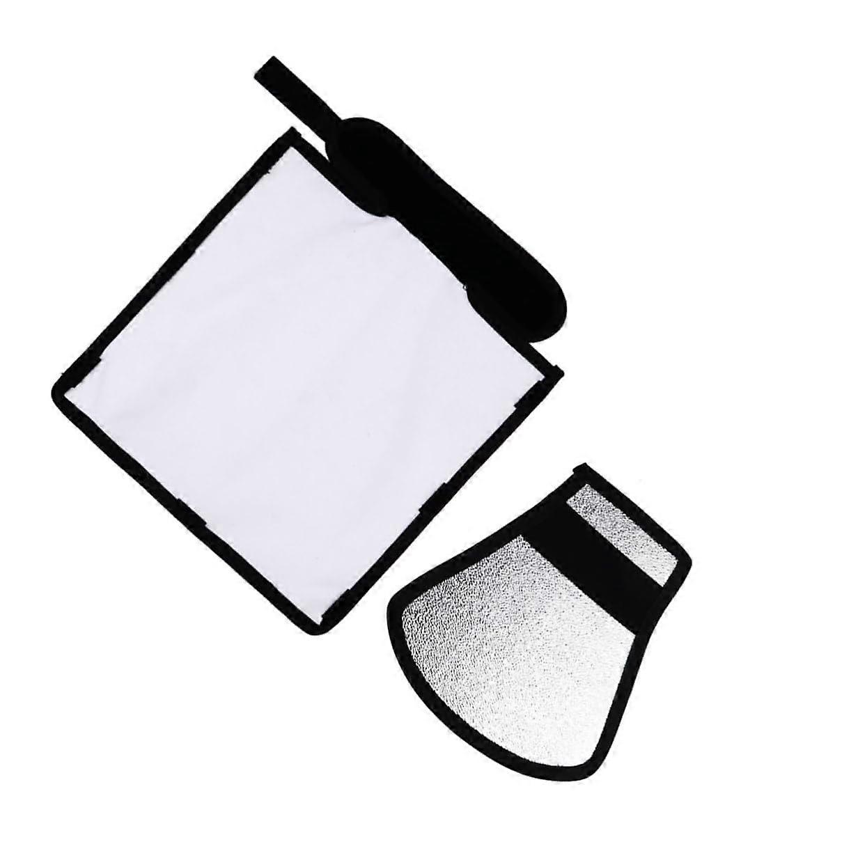 Camera Flash Diffuser and Photography Light Reflector Kit with Soft Light and Foldable Silver Plate
