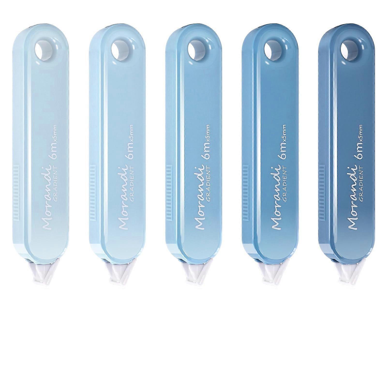 AUDeals Correction Tape 5 PCS, 98.4ft, Fast Dry, White, Compatible with Applicator, Gradient Color, 4.3x3.9x0.78 Inch