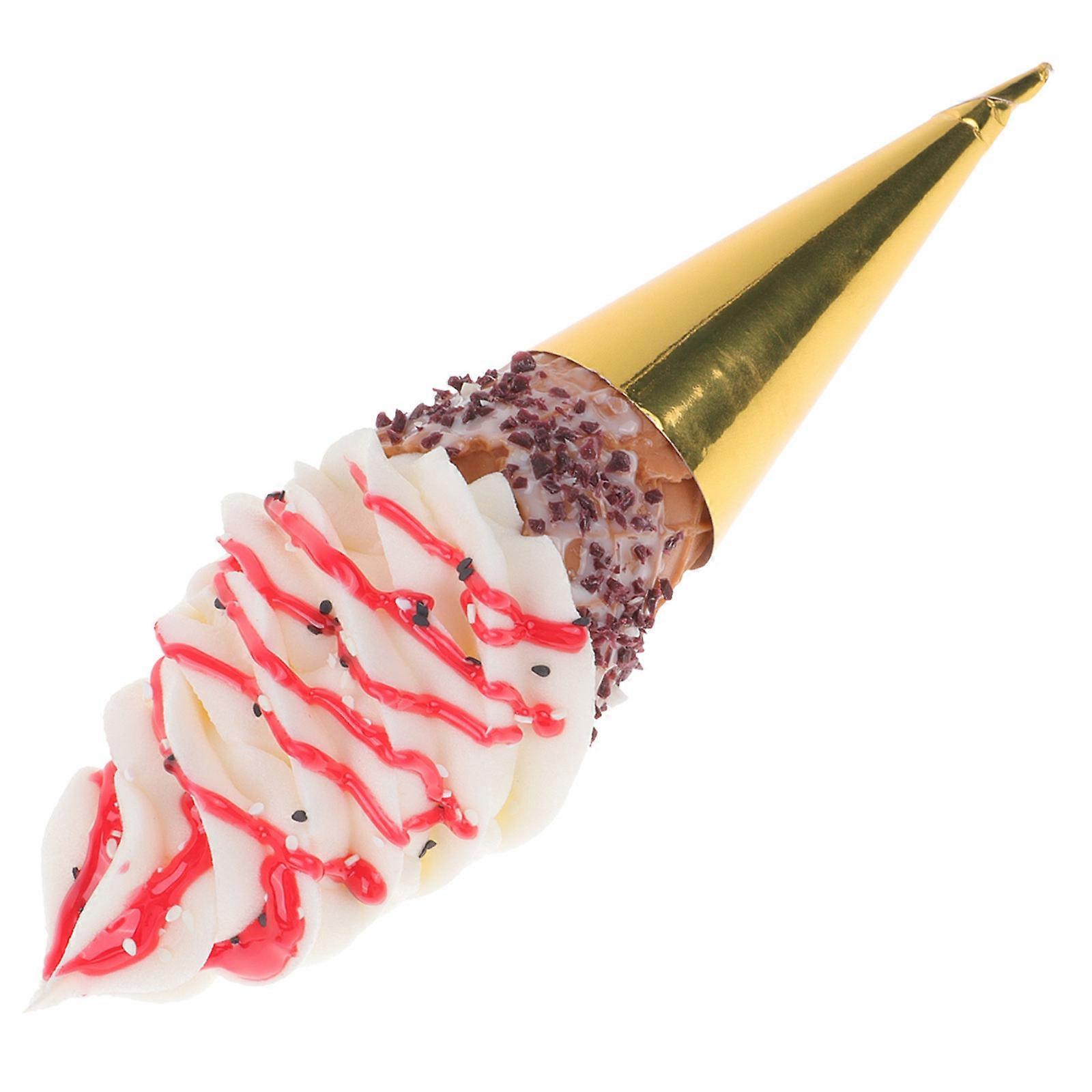 Fake Ice Cream Cone Toy for Playing Assorted Color Durable Decor