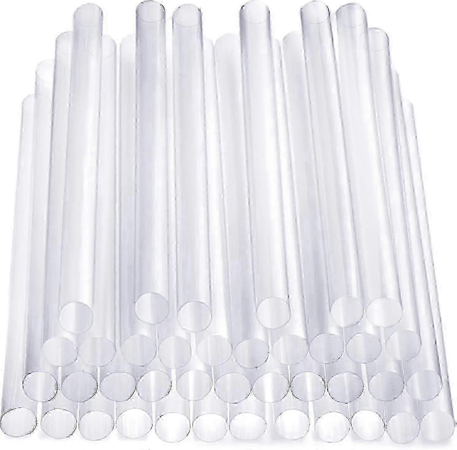 [100 Pack] Clear Jumbo Smoothie Straws 210x11mm