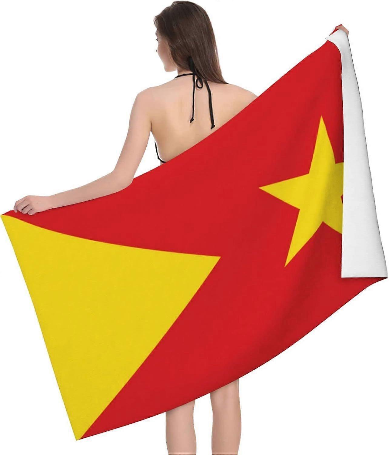 v1185 علم منشفة حمام تيغراي تمتص منشفة حمام سريعة الجفاف للمياه ، للشاطئ ، حمام السباحة ، التخييم ju1185