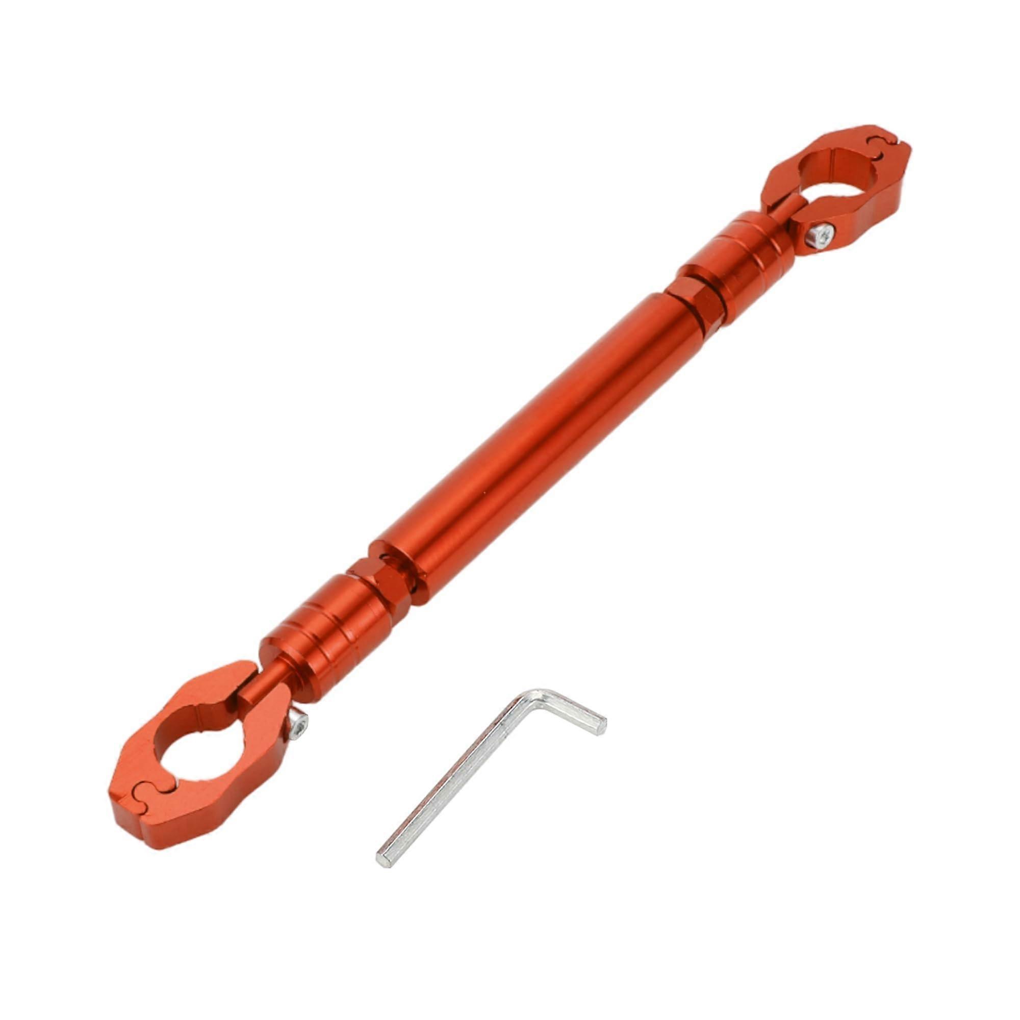 Universal Adjustable Motorcycle Handlebar Extension Balance Bar Aluminum Alloy with Wrench Orange