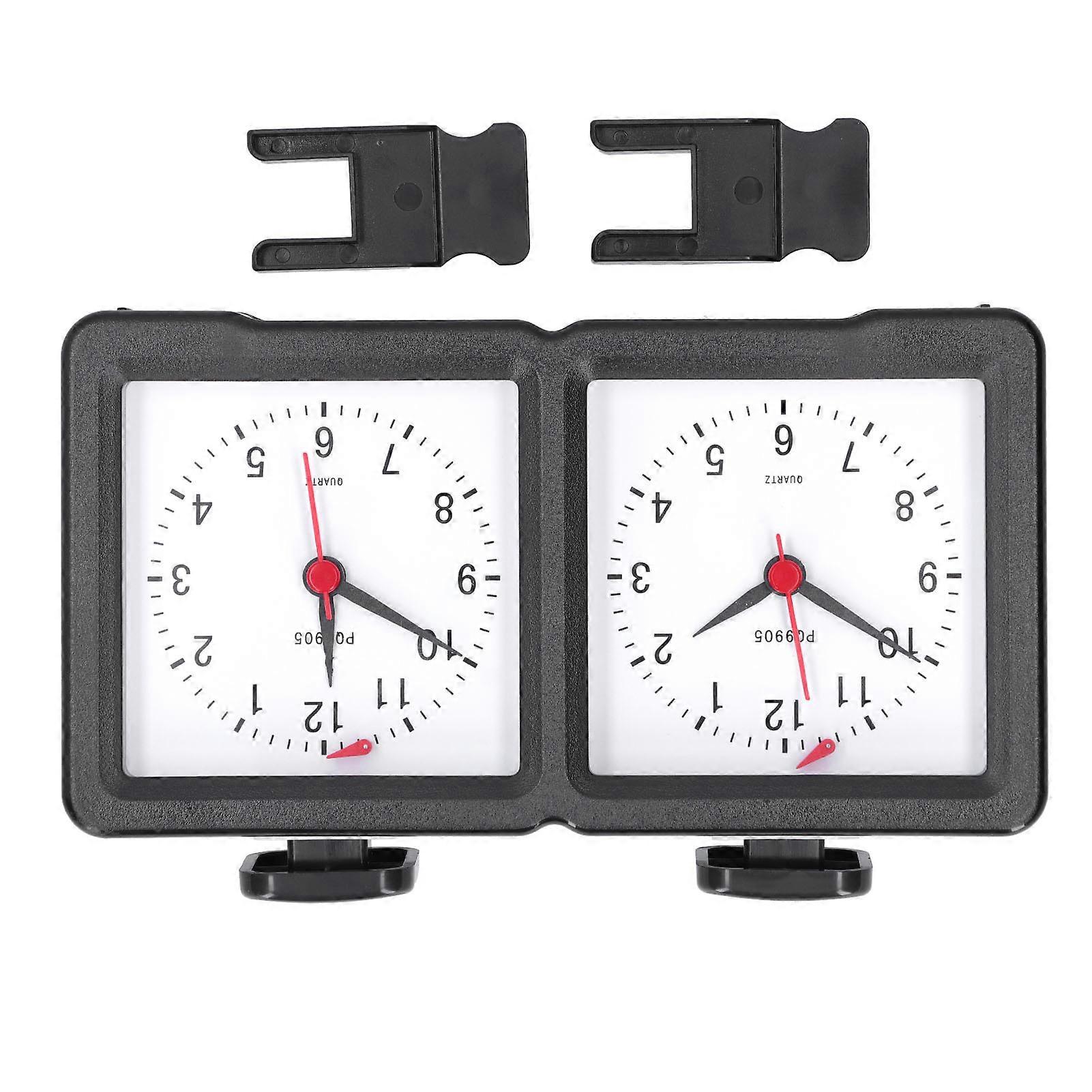 Multifunction Chess Analog Clock Count Up Count Down Timer Mute for Board Game Competition