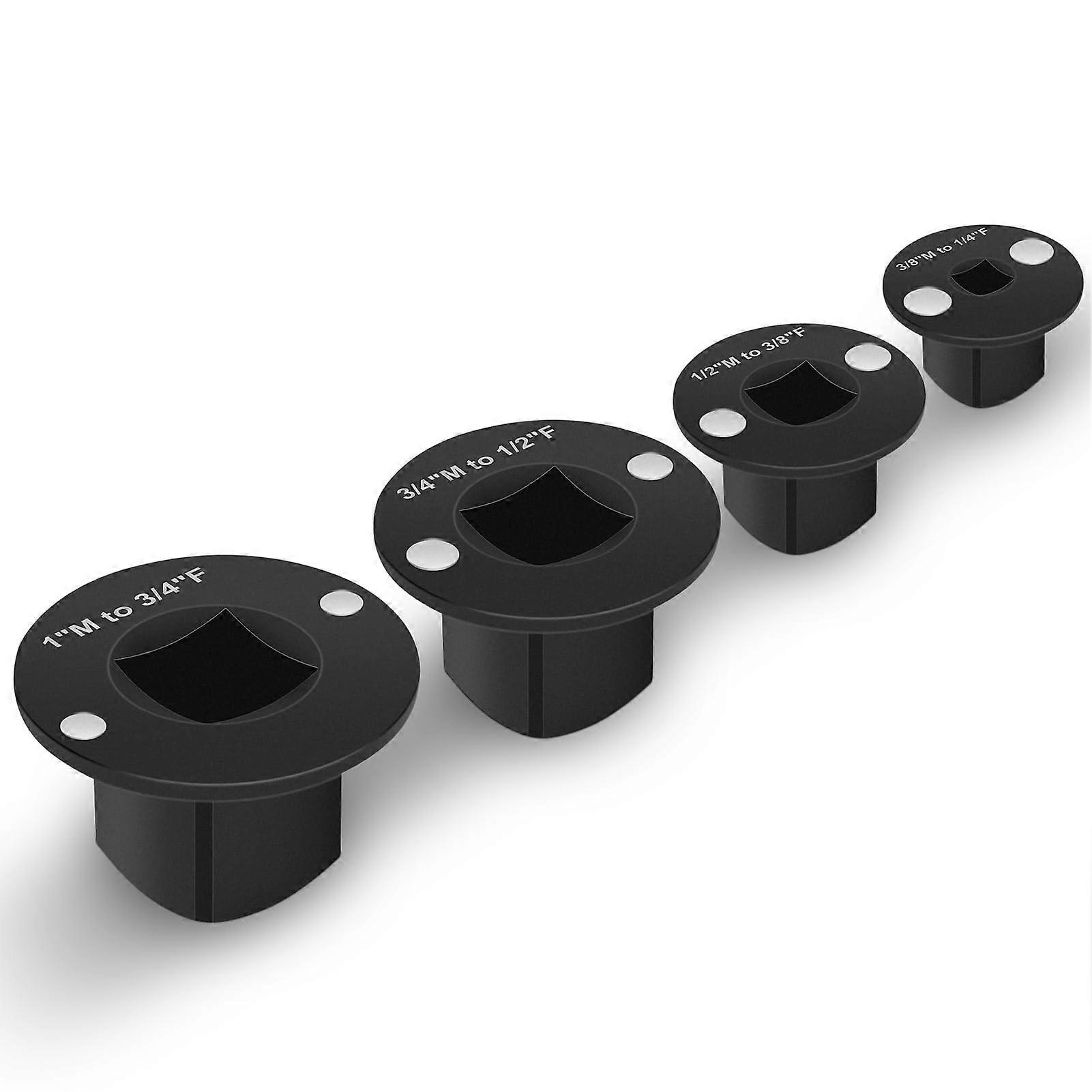 4PCS Low Profile Impact Socket Adapter Set Cr Mo Steel Quick Size Conversion for Automotive Use