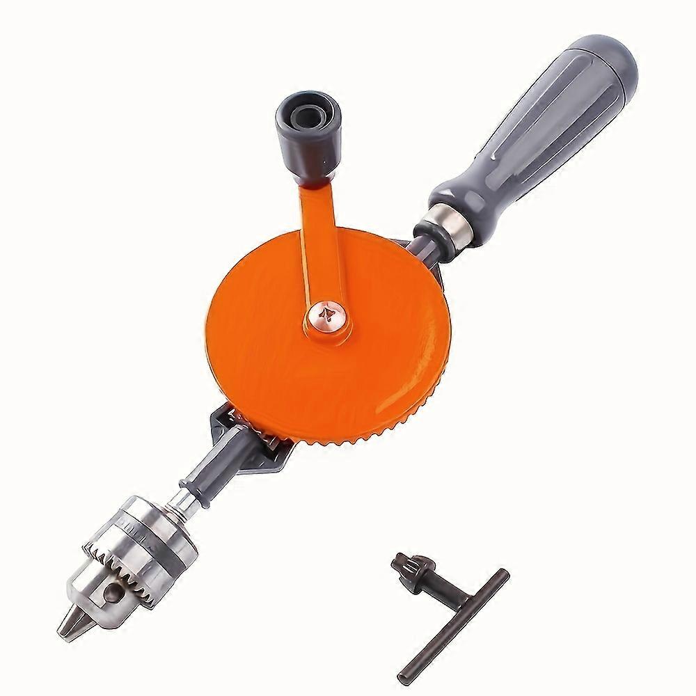 Manual Hand Drill - 1/4-Inch Capacity, Finely Cast Steel Double Pinions Design