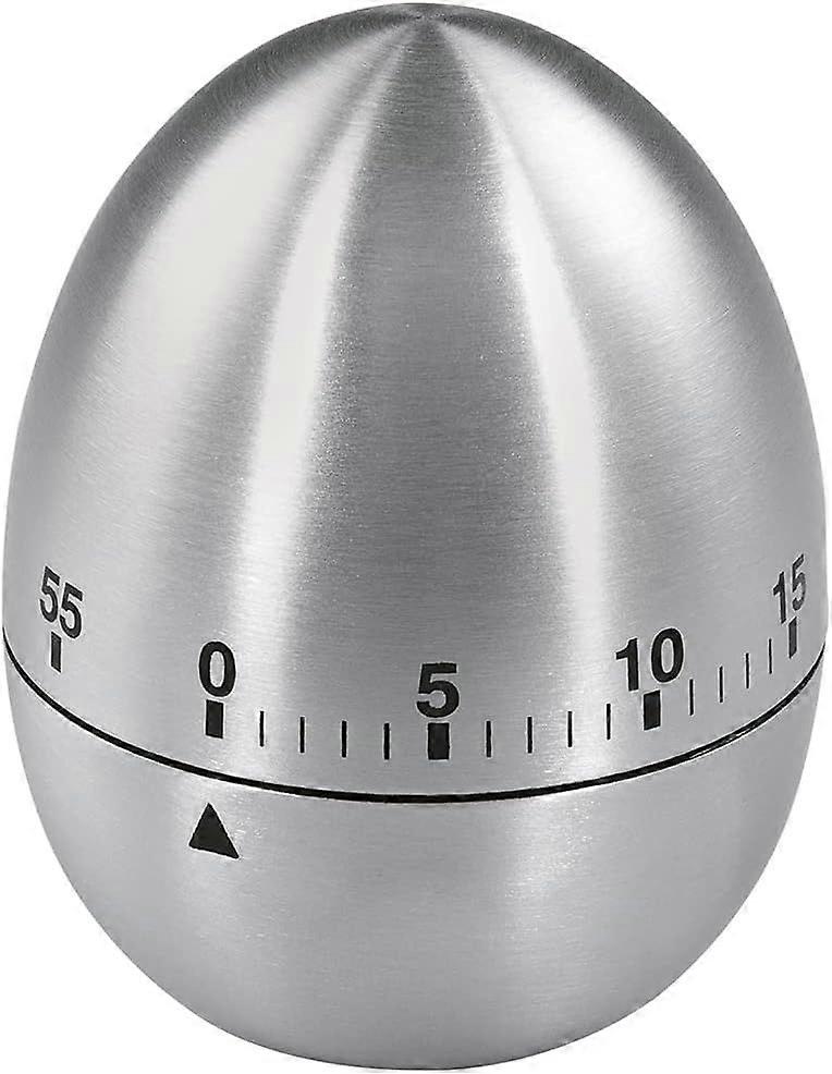 Egg timer (with timer function, hourglass, stainless steel) Silver