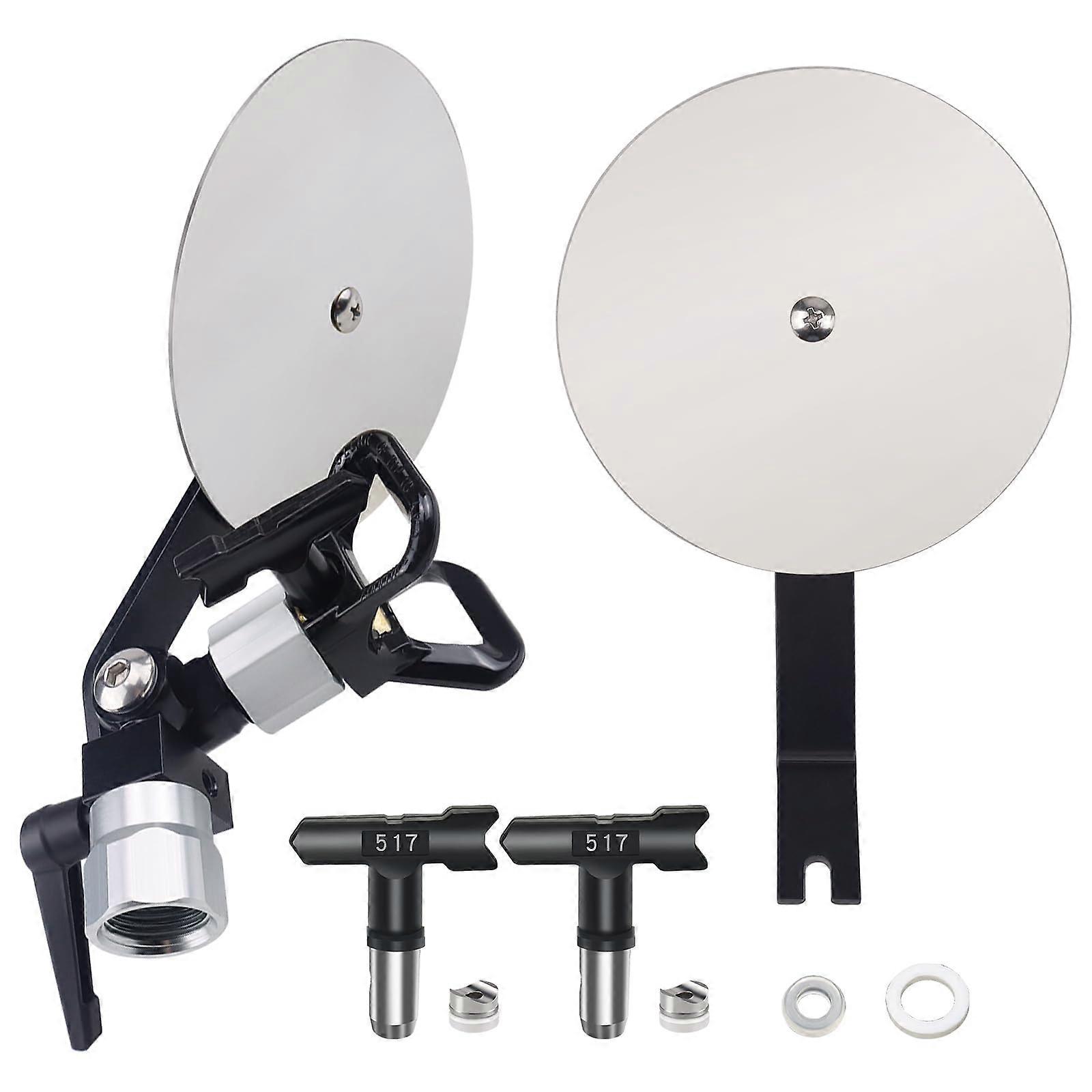 Airless Paint Sprayer Guide Tool with 2 Spray Gun Baffles and 2 517 Tips for Precise Edge Painting