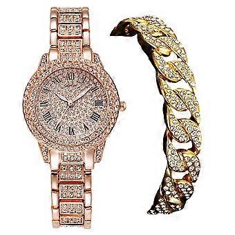 Overflødighedshorn fuld af diamanter mode dameur dameur retro romersk disk ur afslappet quartz ur