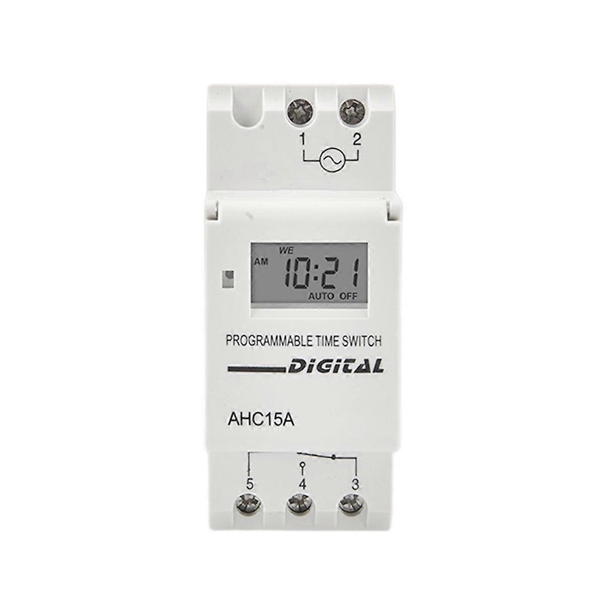 220V Miniature Time Switch Timer AHC15A Fully Automatic Electronic Time Controller Timer