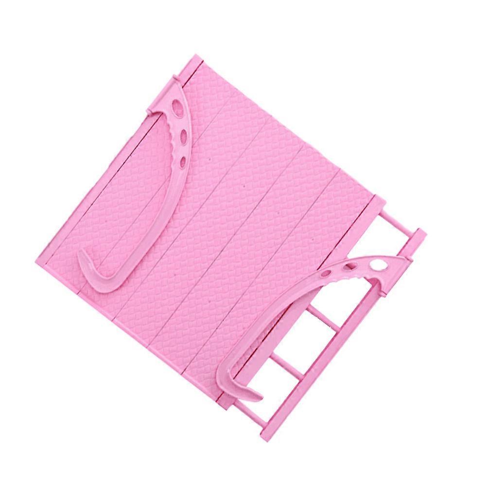 Window Drying Rack Balcony Drying Shoe Rack Foldable Indoor Use 38-55cm Pink 1Pcs