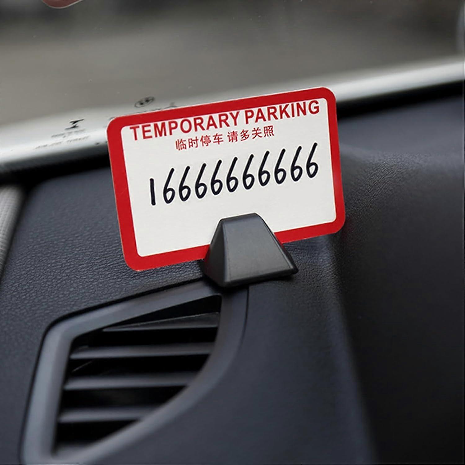 Car Parking Card Holder with Secure Clamp, Quick Access Dashboard Clip for Temporary Permits