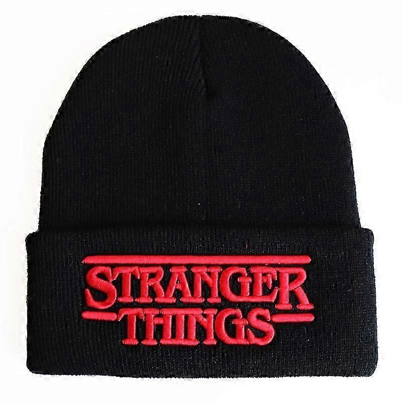 Stranger Things Beanie Pullover Hat Stranger Things Letters Three-Dimensional Embroidery Knitted Hat Winter - KM