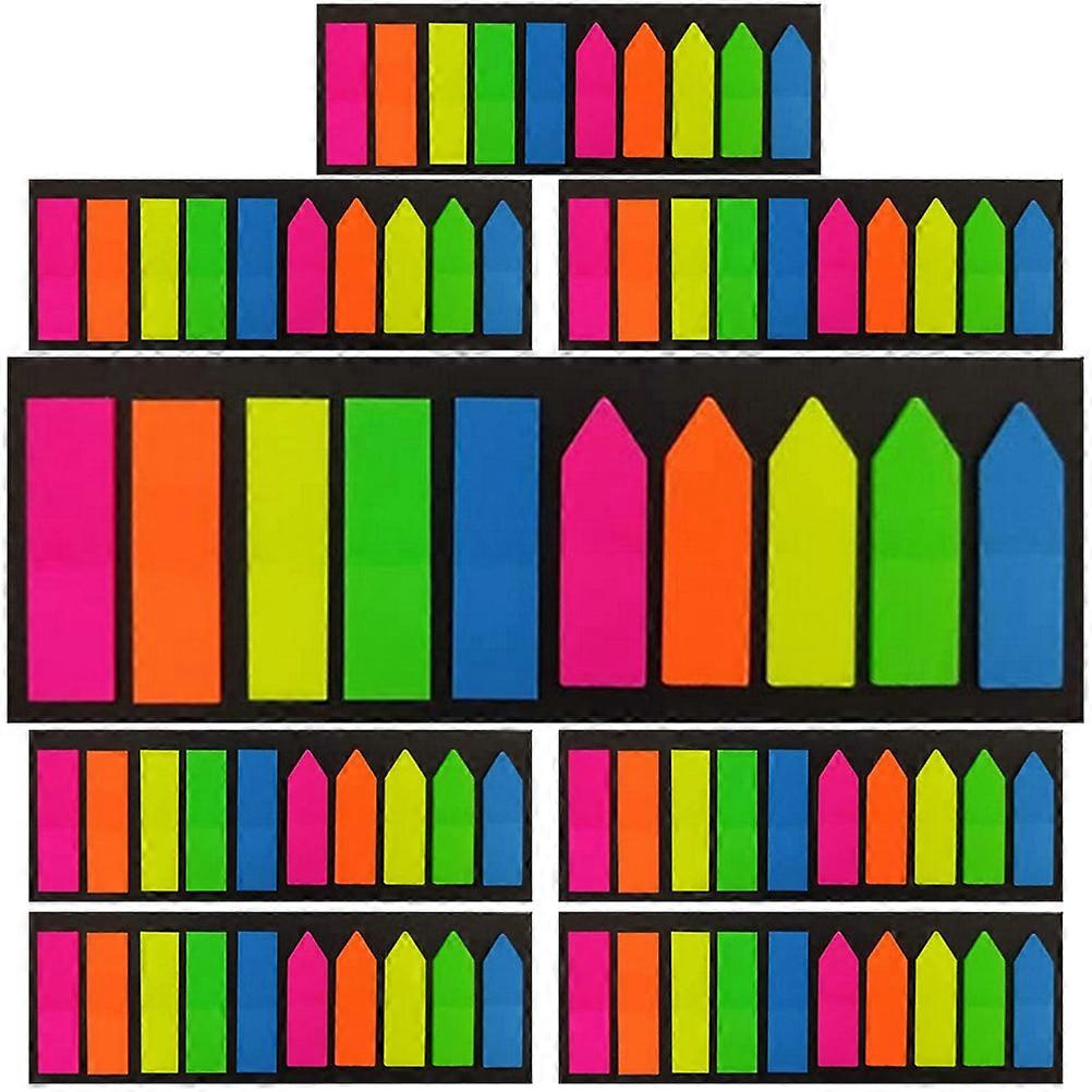 Plastic Page Marker Divider Pagefinder Paper Mark Sticker Multi-Colored 15.5x5.5cm Writing Notes 8 Sets
