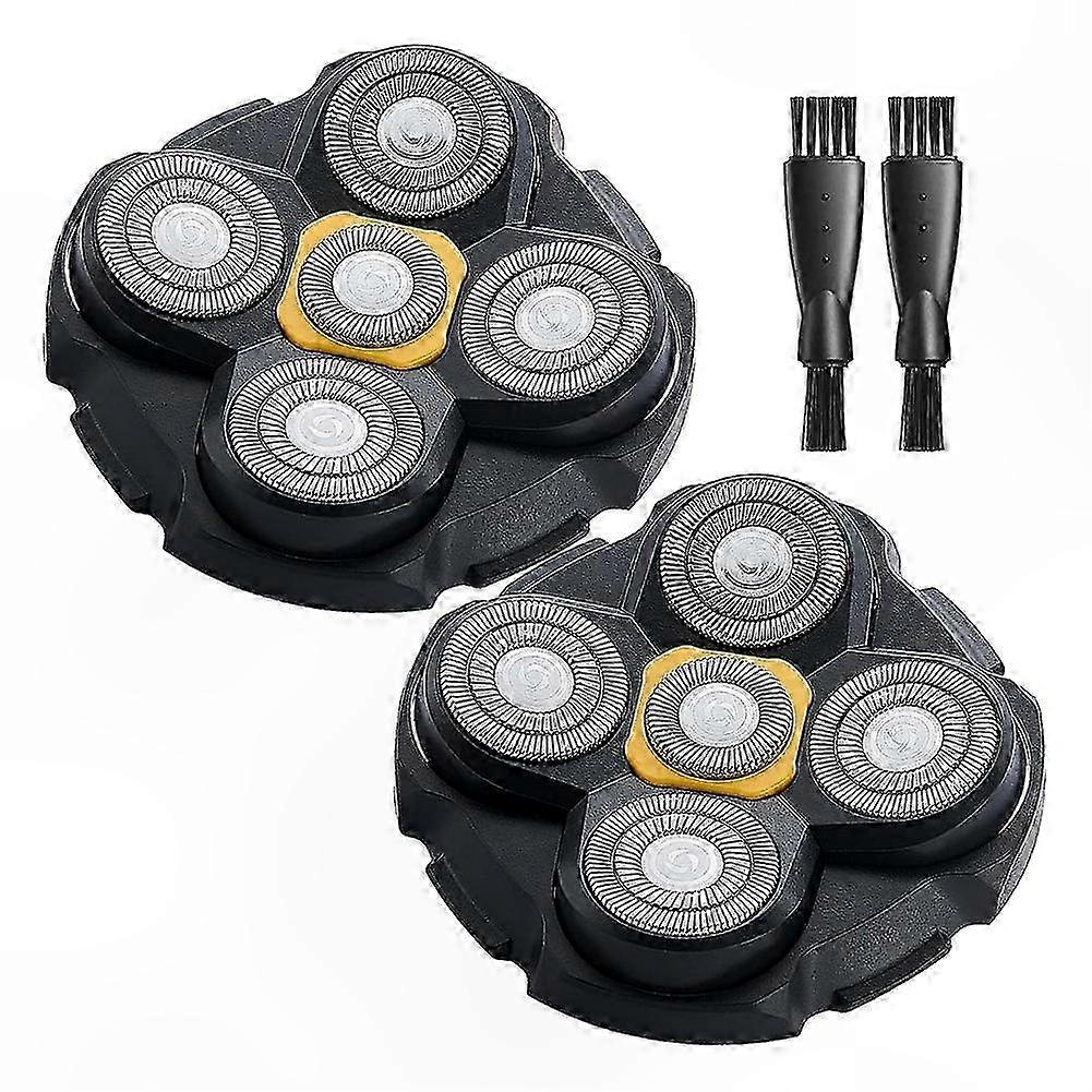 2-Pack Replacement Heads and Cleaning Brushes for Precision Shavers