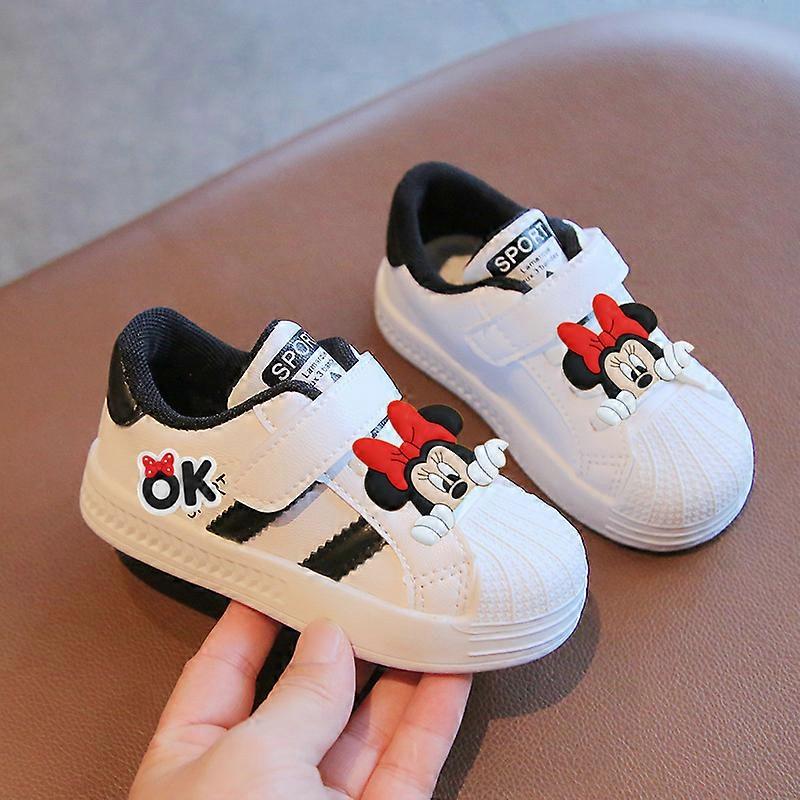Disney Kids Sneakers Spring fall New Boys Casual Shoes Girls Toddler Shoes Baby Low Top Board Shoes Mickey Mouse first walkers
