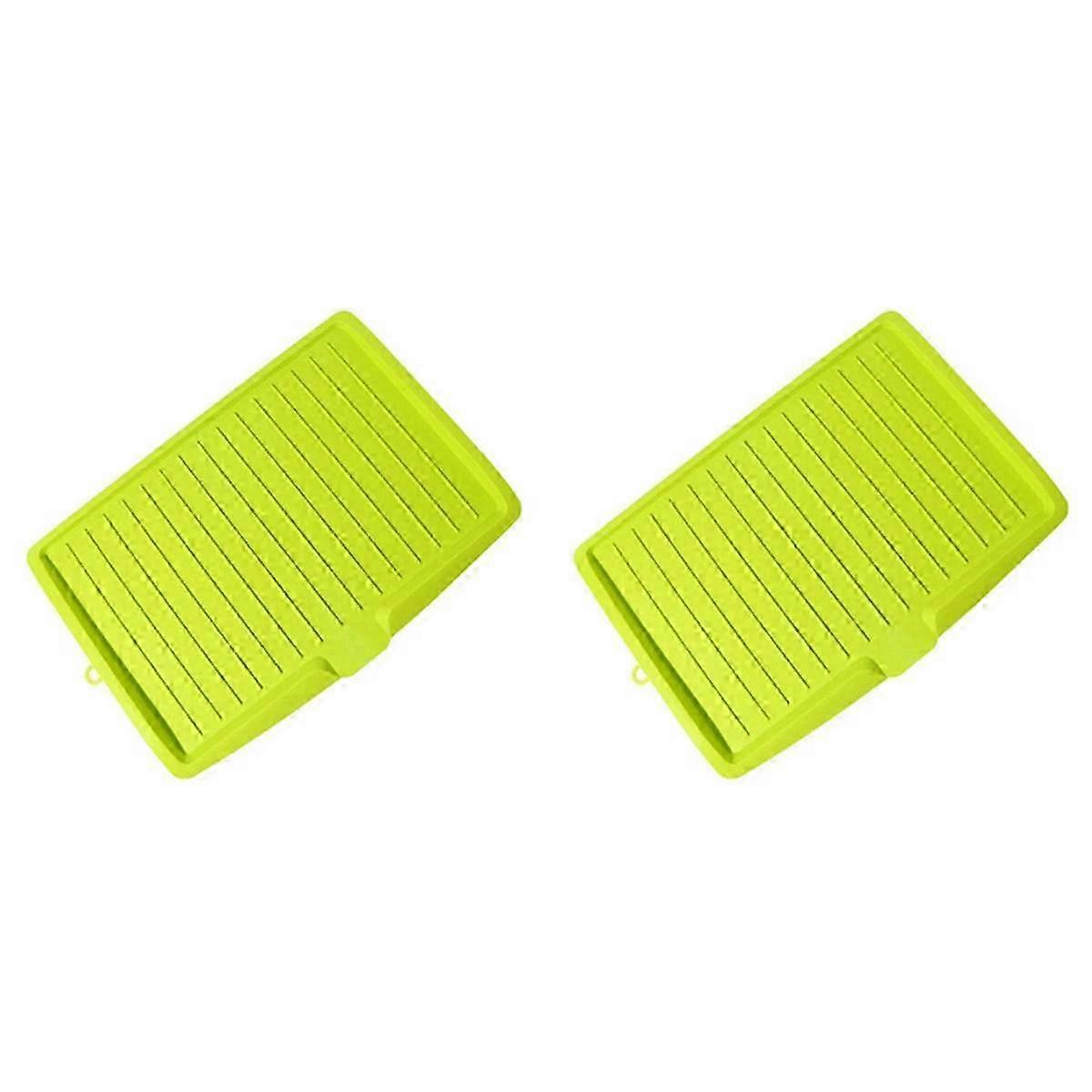 Drain Rack Kitchen Dish Drainer Tray Large Sink Drying Rack ,Green