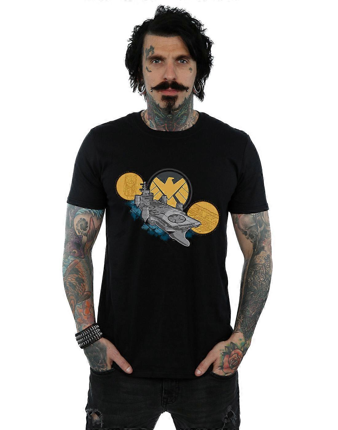 Marvel Men's S.H.I.E.L.D. Hellicarrier T-Shirt