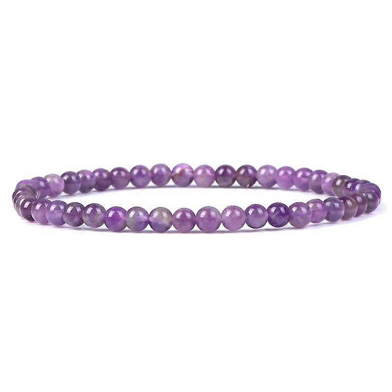 4MM Natural Amethyst Stretch Bracelets