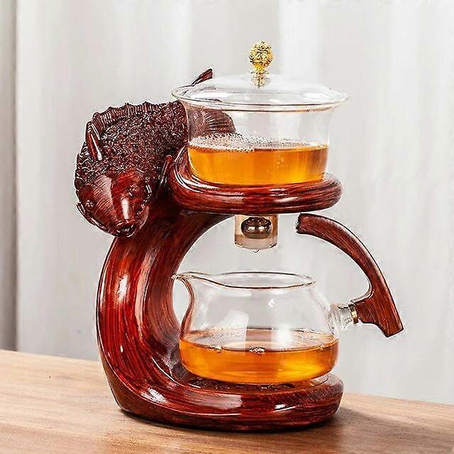 Glass Teapot with Infuser, Automatic Tea Maker, HeatResistant Glass, Kung Fu Style Brewing