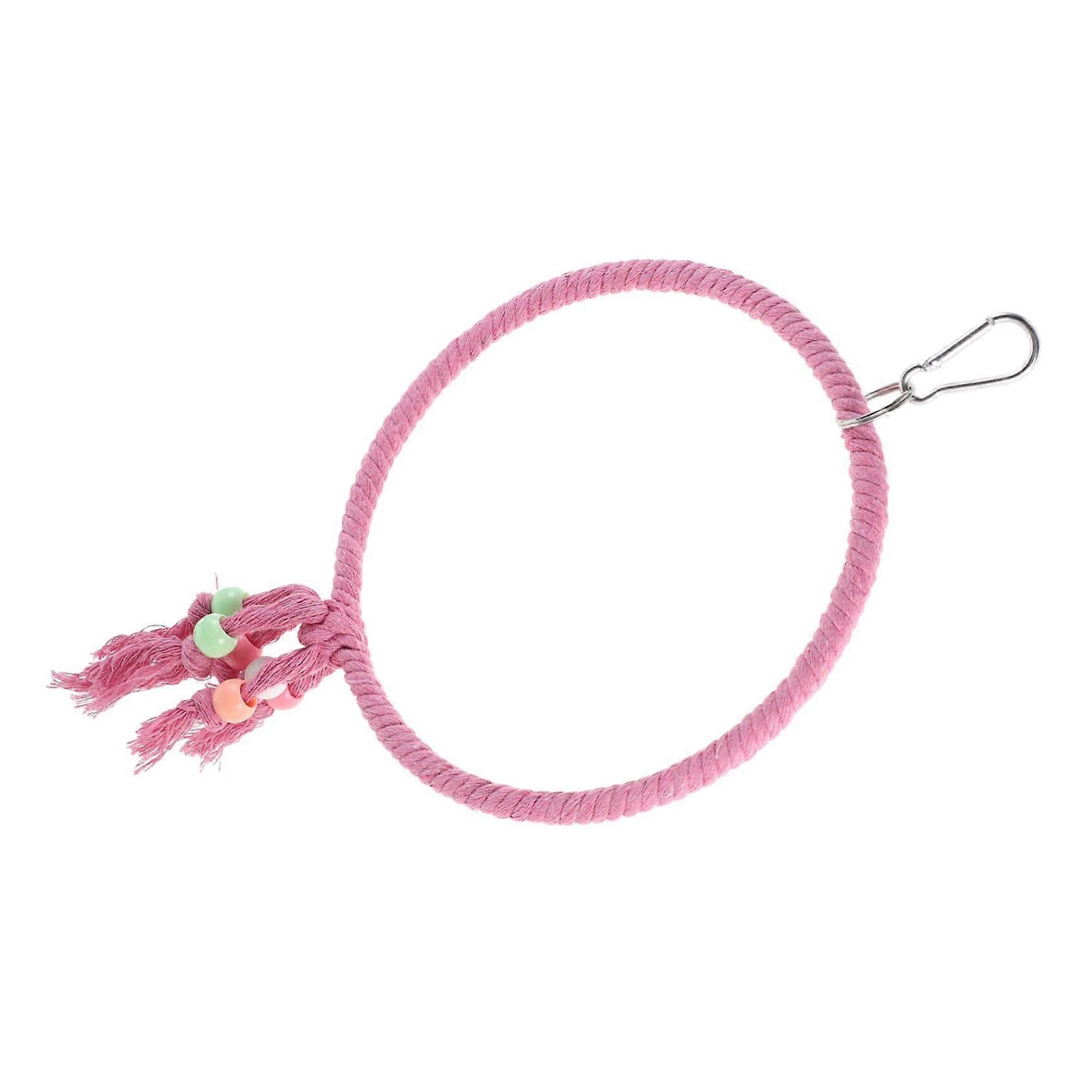 Bird Swing Parrot Perch with Rope for Parakeets Large Hanging Stand Bite Resistant Playground