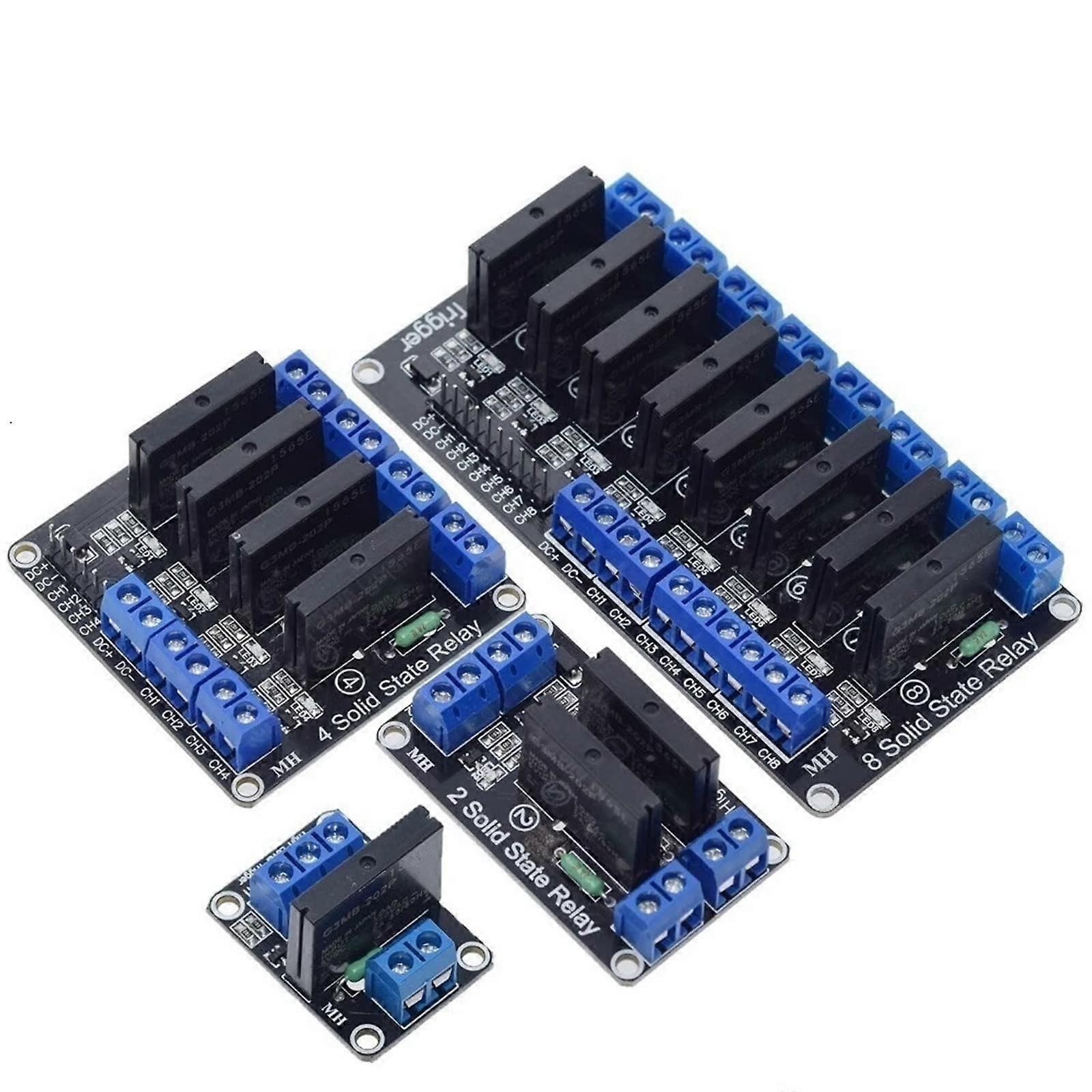 5V 2 Channel Solid State Relay Module Dual Control  Low Level Trigger 250V 2A for Arduino
