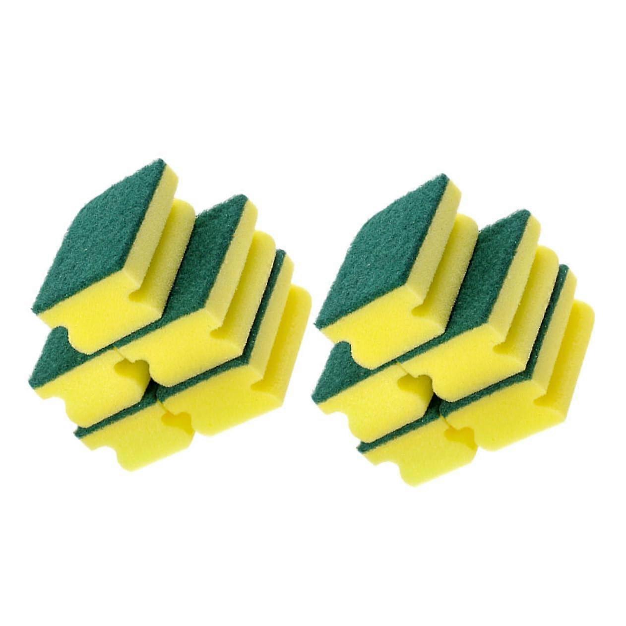 10pcs Kitchen Cleaning Sponges Scratch Resistant Dish Scrubber Pads Reusable EcoFriendly