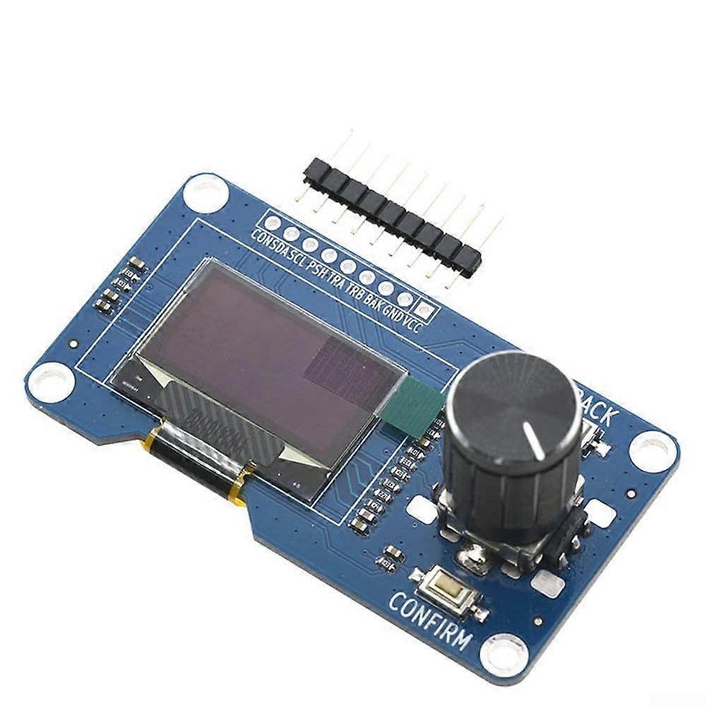 Dual OLED Display Module with EC11 Rotary Encoder and I2C Interface for Microcontroller Projects