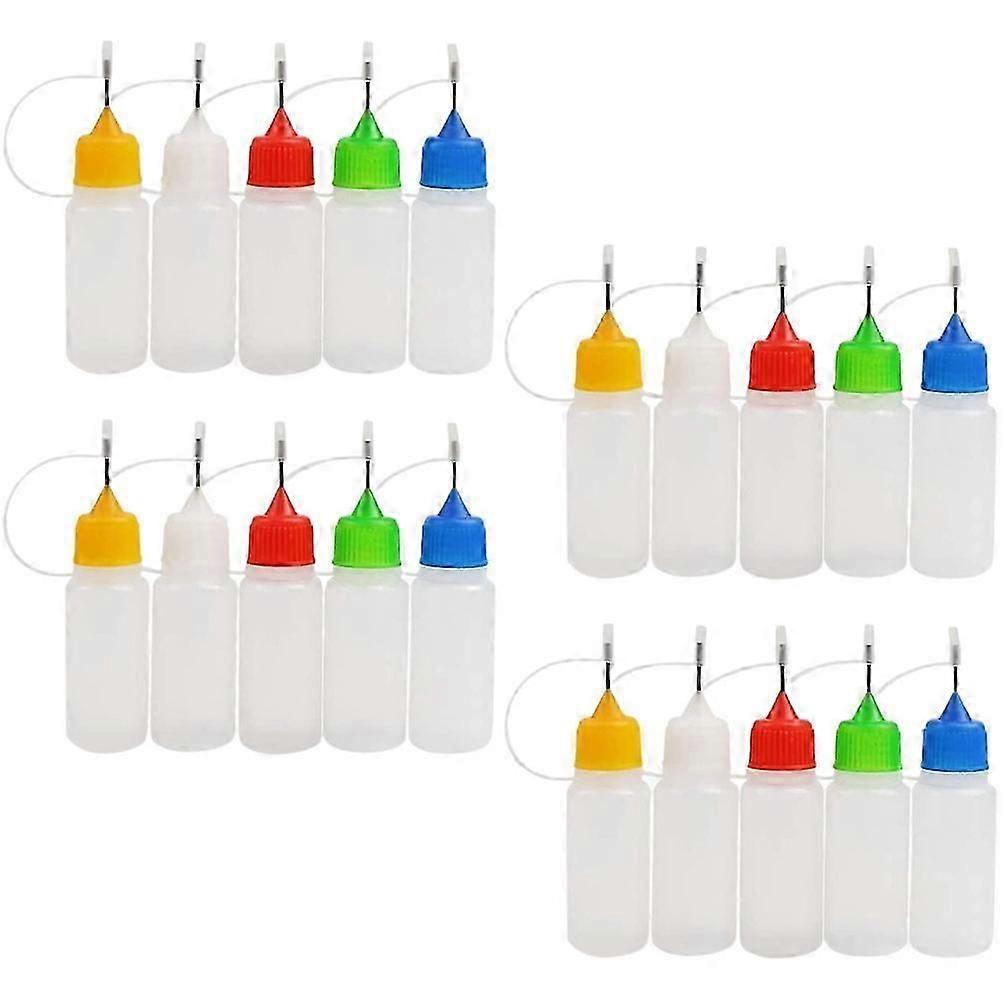 Plastic Needle Tip Applicator Bottles for Oil Use 60Pcs Set