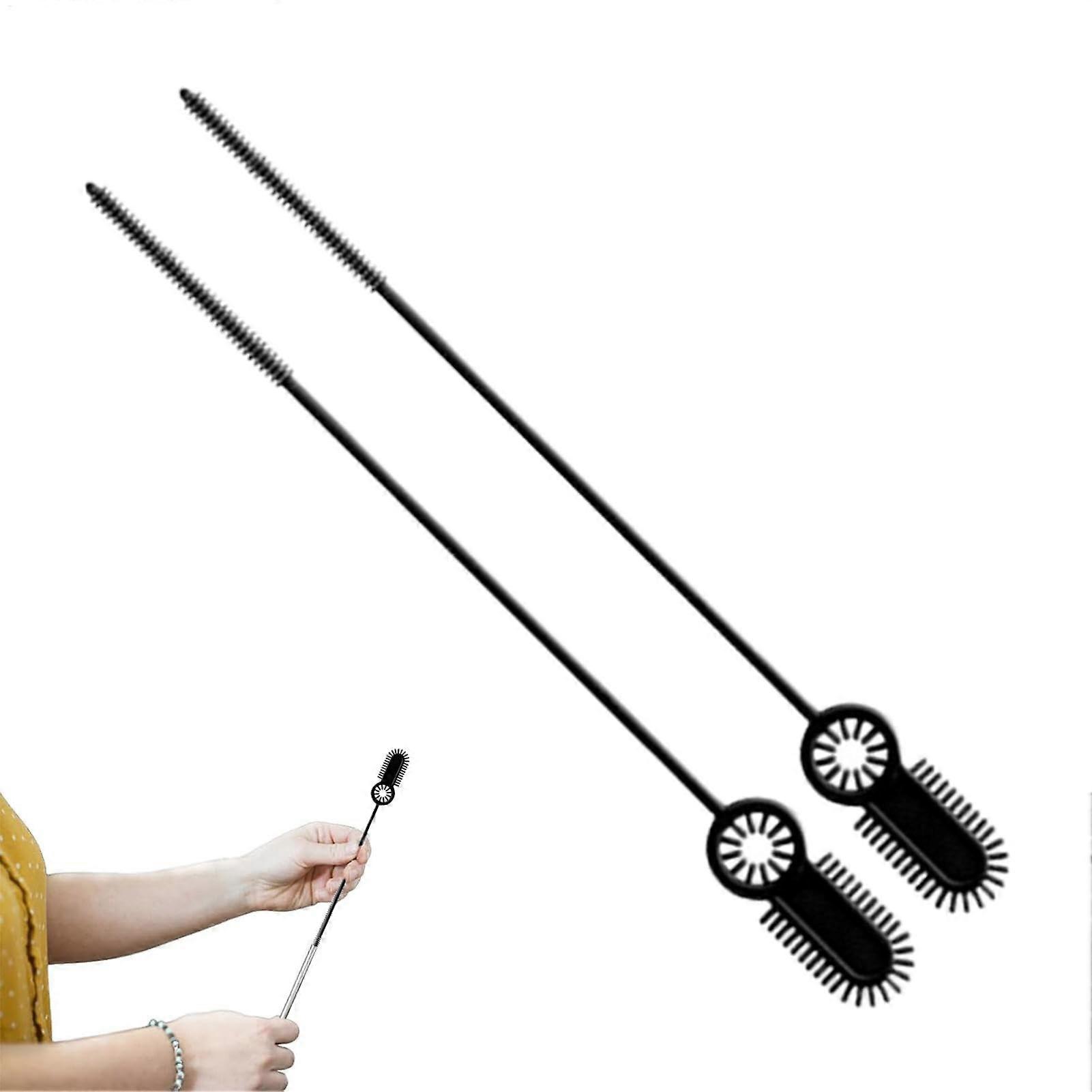 2 Pack Extra Long Flexible Straw Cleaning Brush Set for Bottles Lids Cups Scratch Reusable