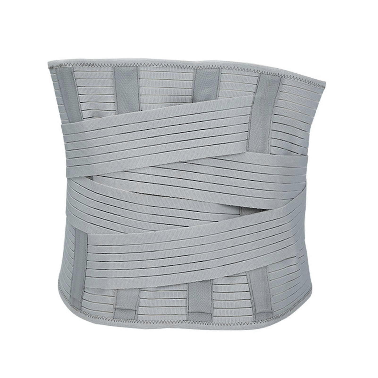 Plus Size Waist Trainer Belt with Full Back Support for Pain Relief and Posture Correction Grey XXL
